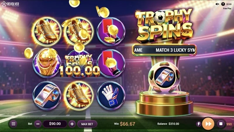 Trophy Spins World Cup 26 - pagamento de multiplicadores no Baller Bonus